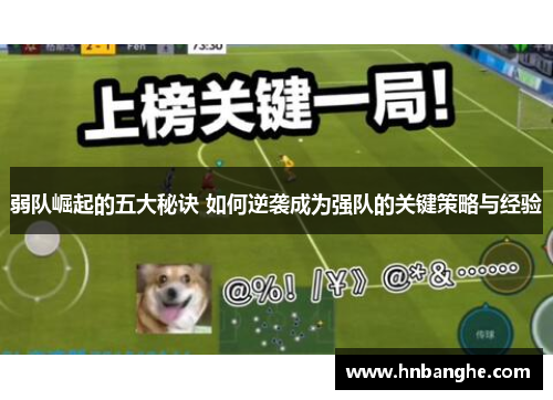 弱队崛起的五大秘诀 如何逆袭成为强队的关键策略与经验